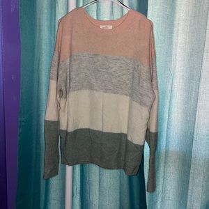 •multicolored striped sweater•